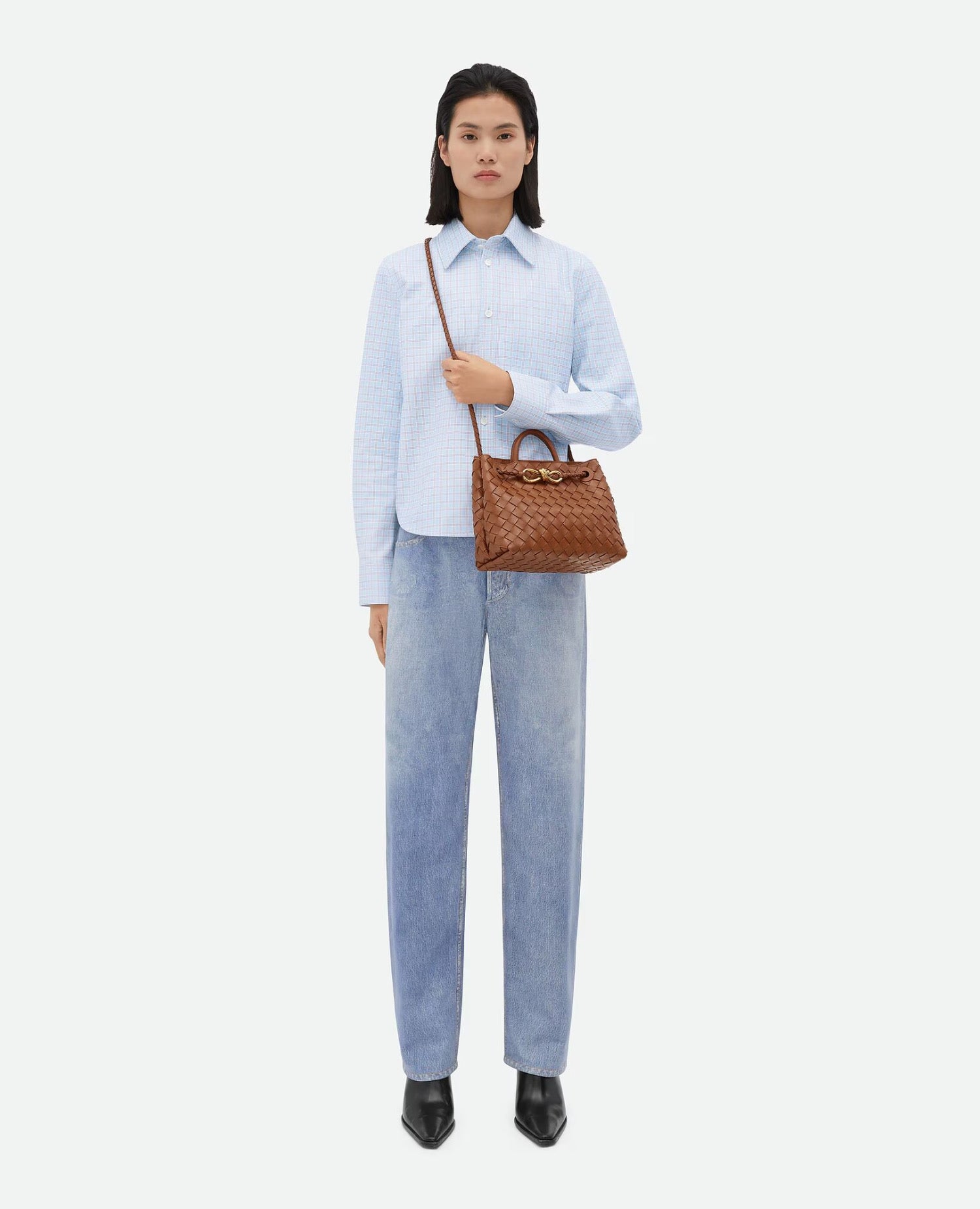 Bottega Veneta Small Andiamo Cognac