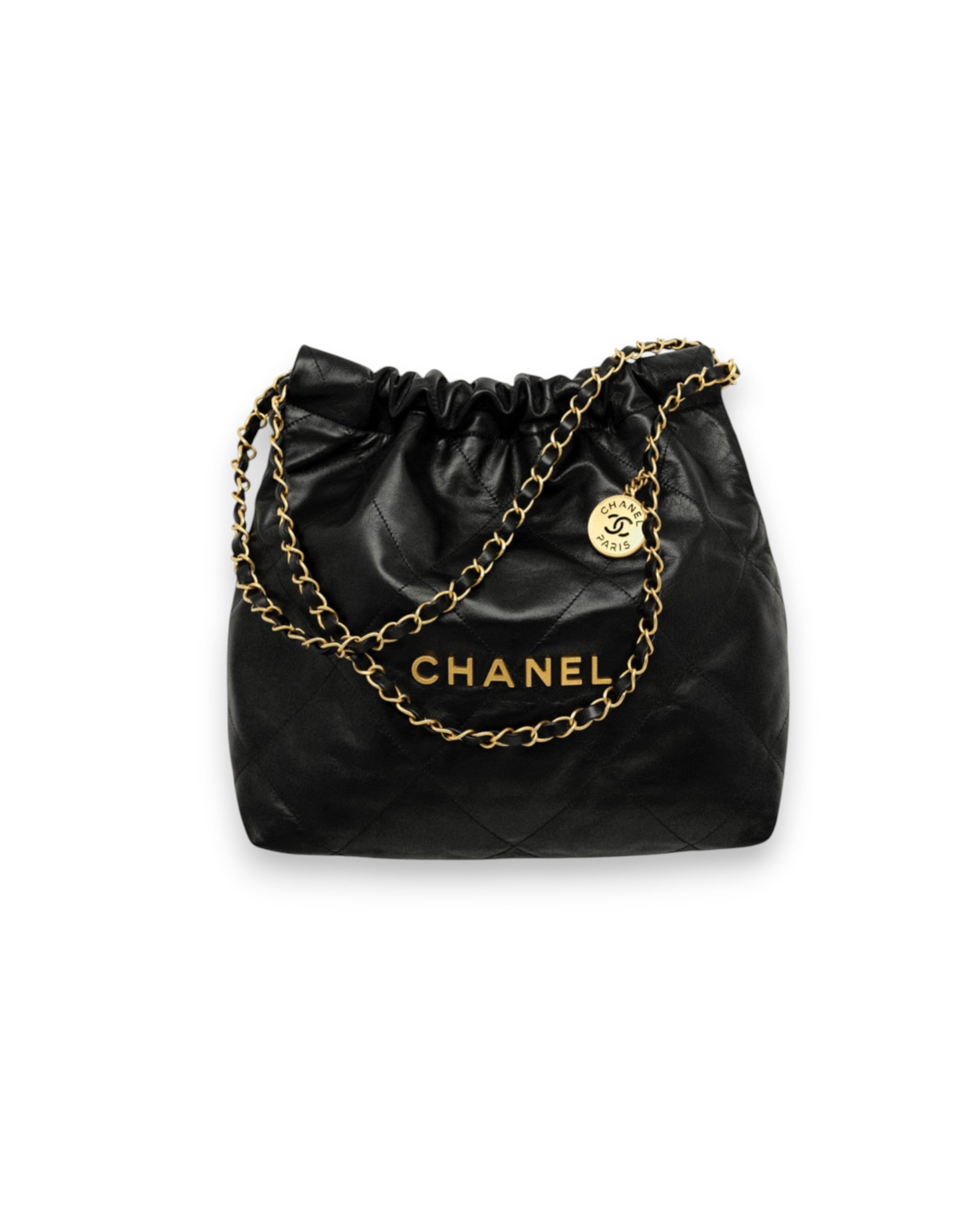 COCO 22 Small Handbag Shiny Calfskin & Gold-Tone Metal Black