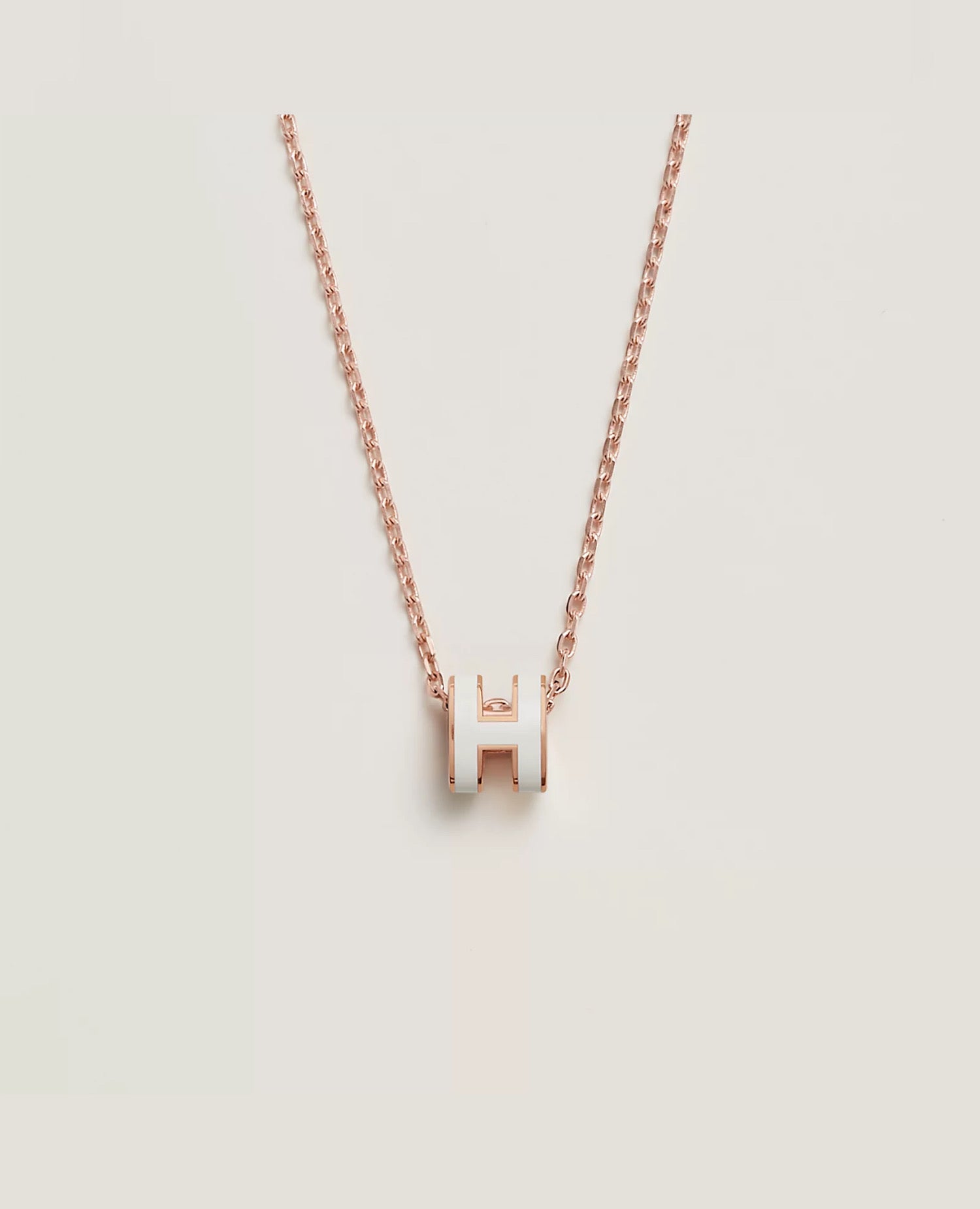 Hermès Mini Pop H Pendant Rose Gold