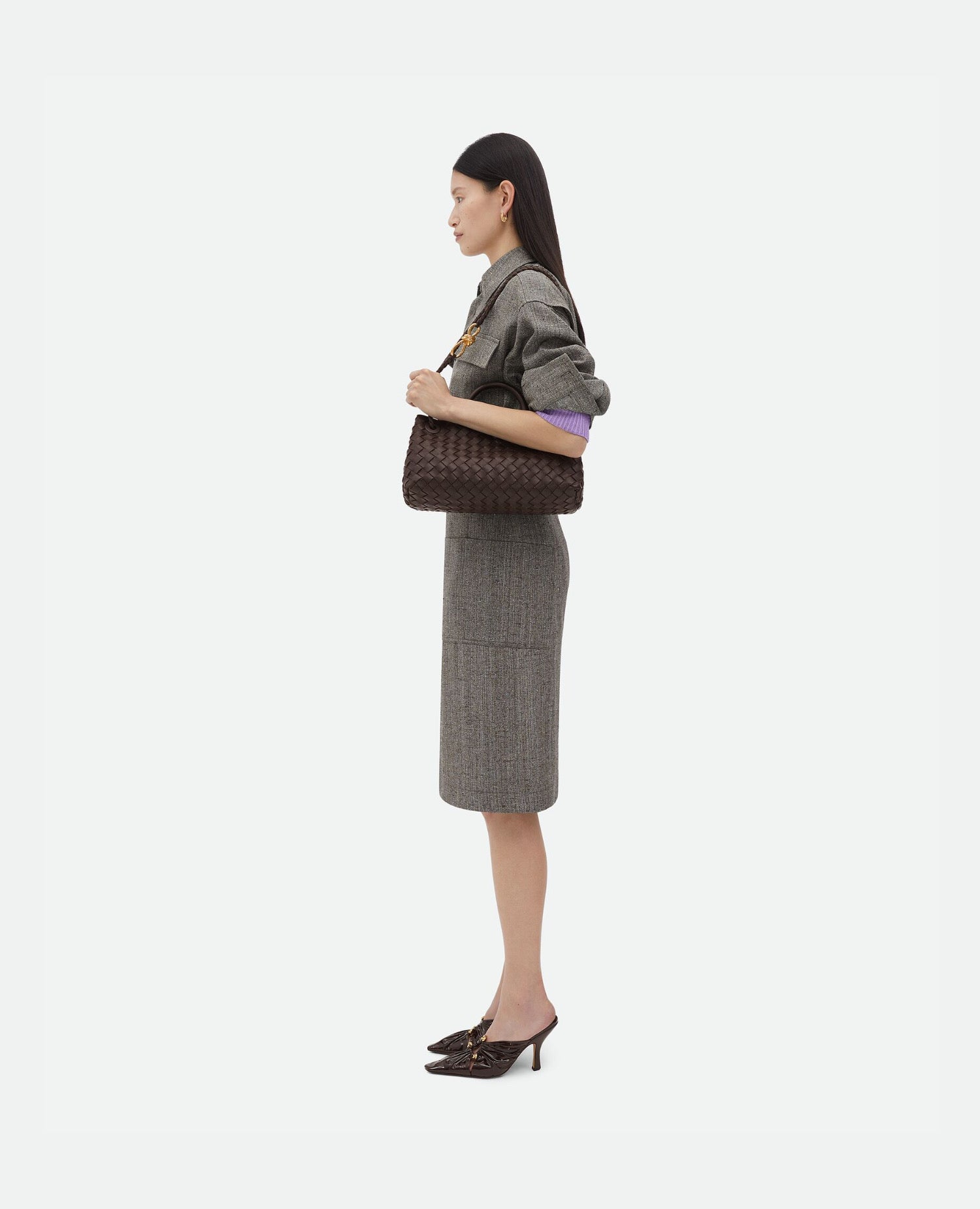 Bottega Veneta East-West Andiamo Brown