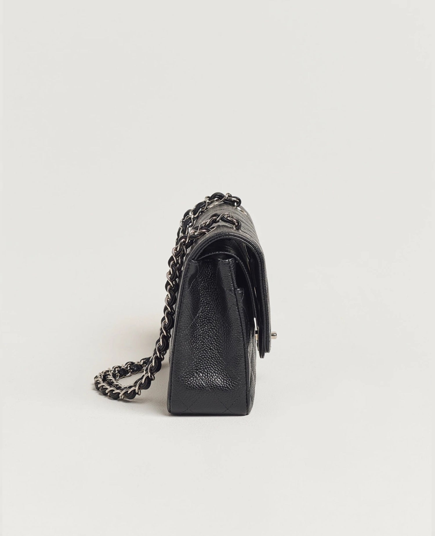Coco Medium Classic Double Flap Silver Hardware