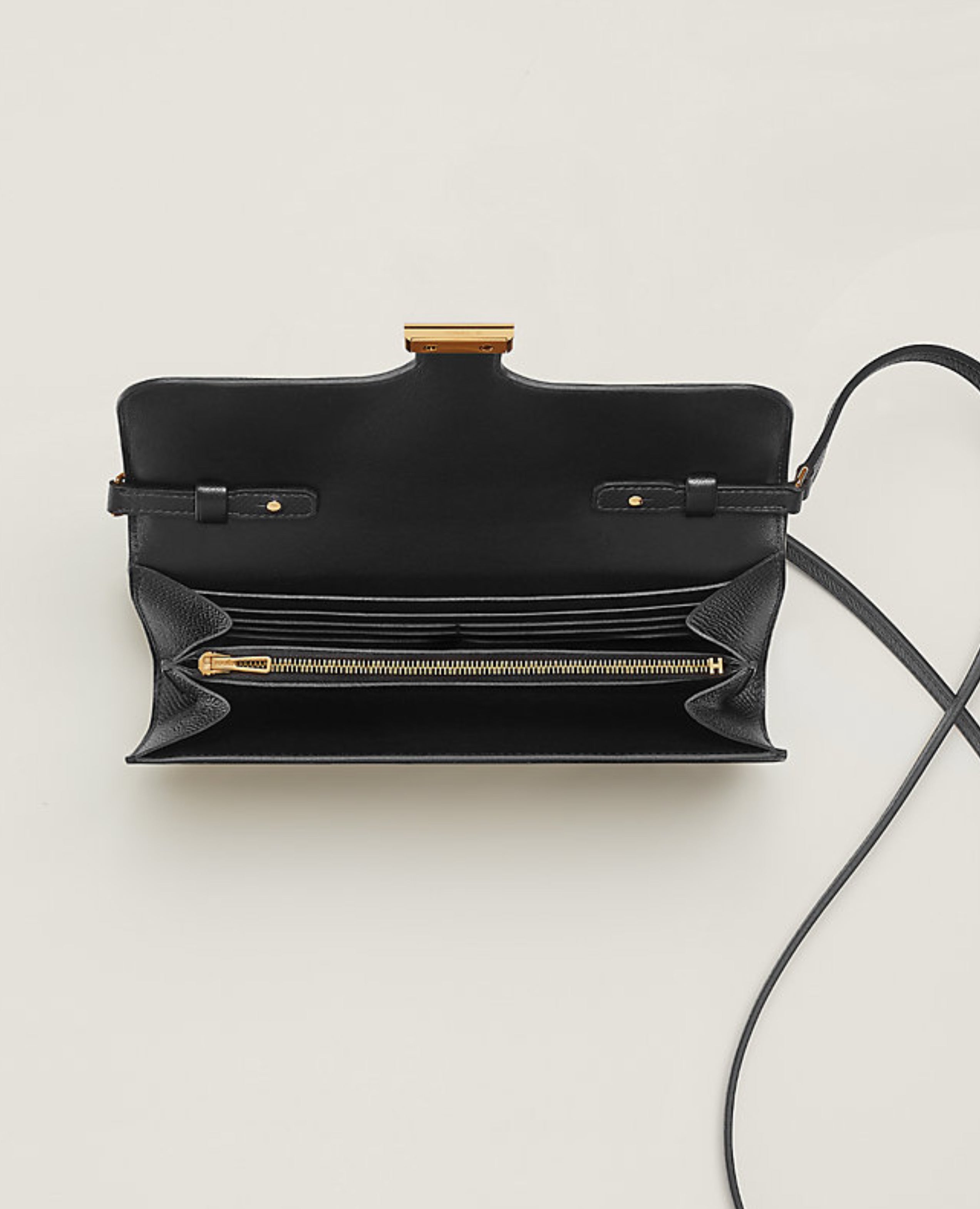 HMS Constance To Go wallet Black Gold Hardware