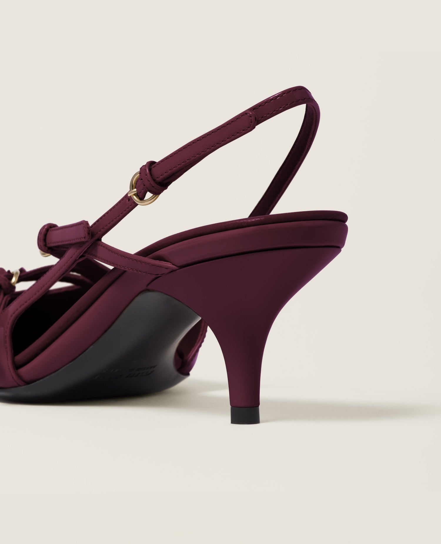 Miu Miu Patent leather slingbacks with buckles