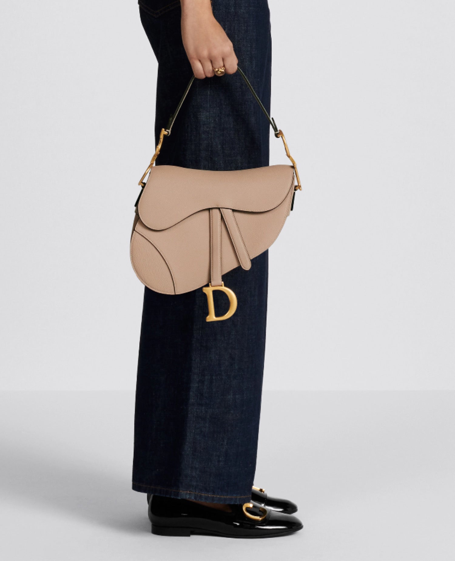Christian Dior Saddle Bag White Strap