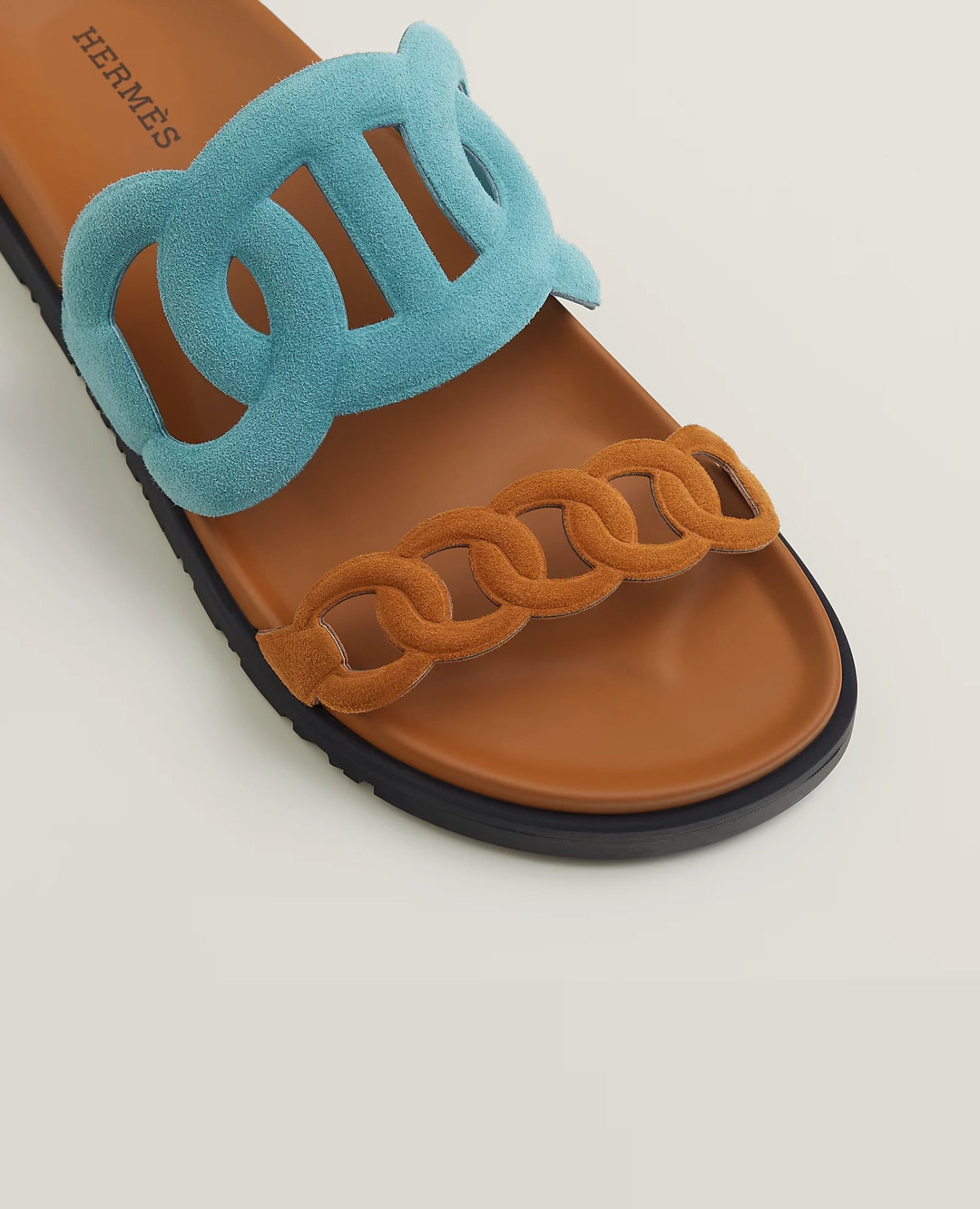 Hermès Extra Sandal Bleu Minéral / Naturel