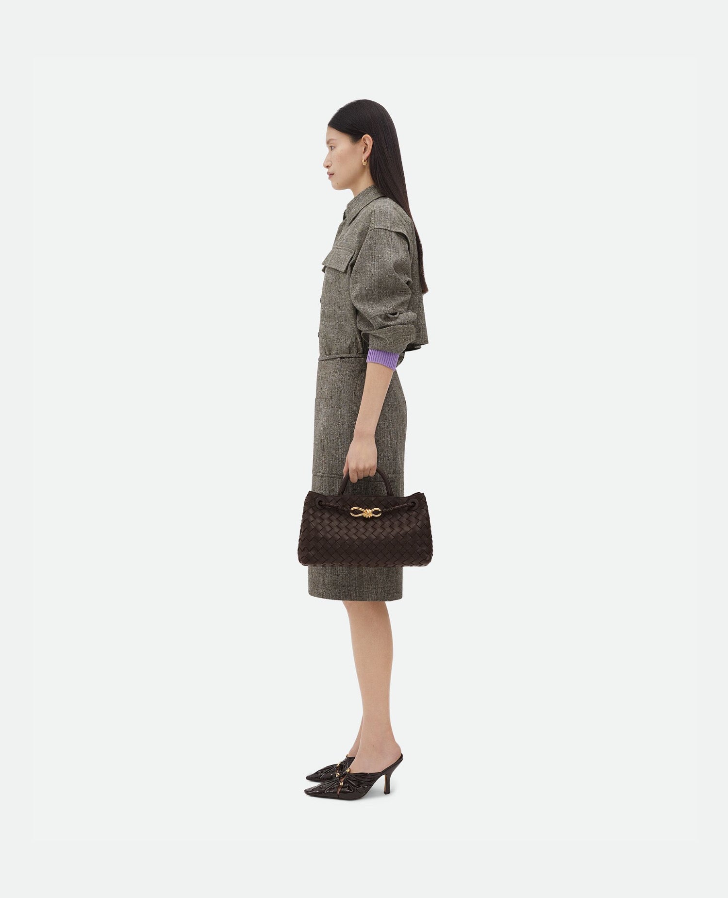 Bottega Veneta East-West Andiamo Brown