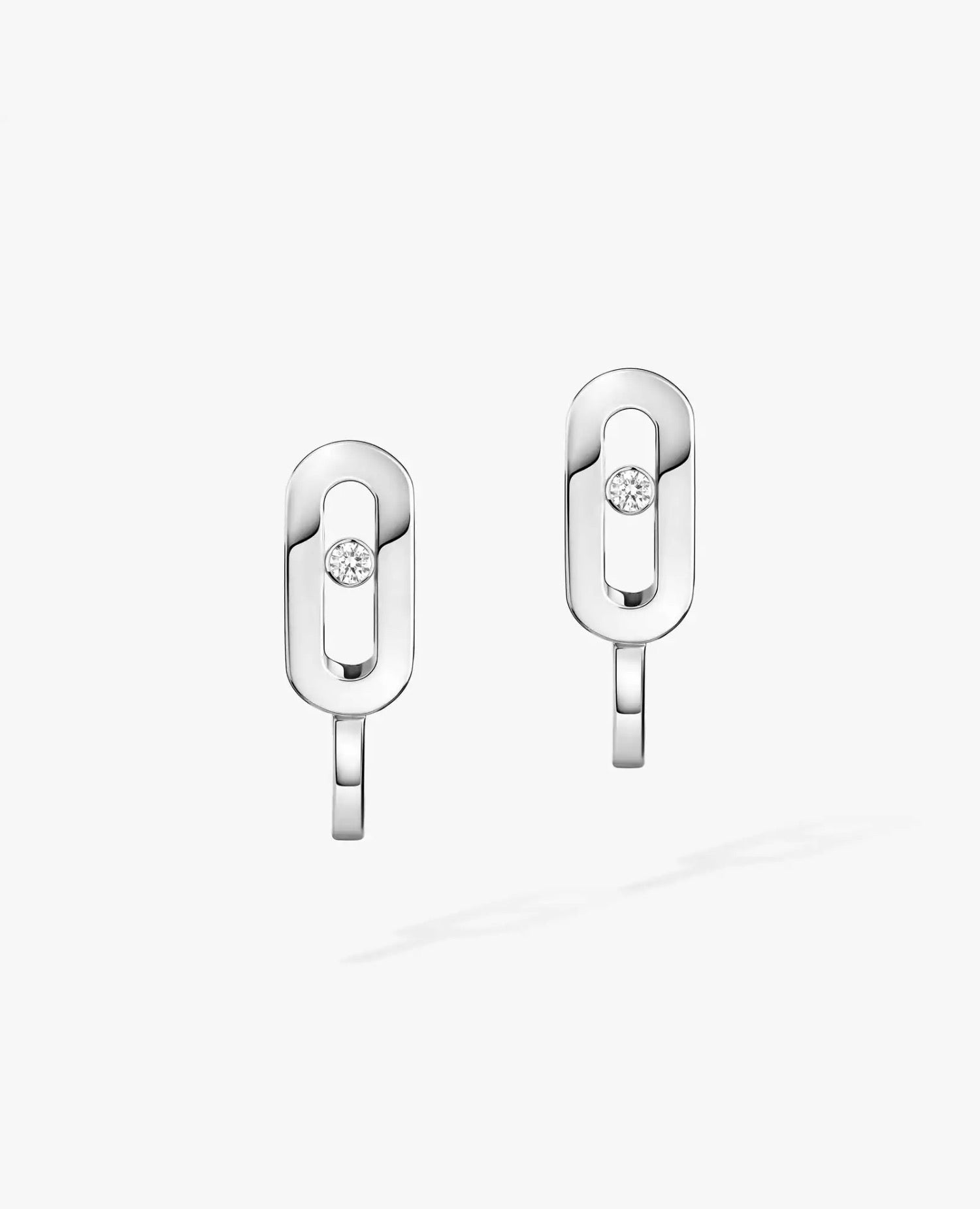 Messika Move Uno Mini Hoops Earrings Silver