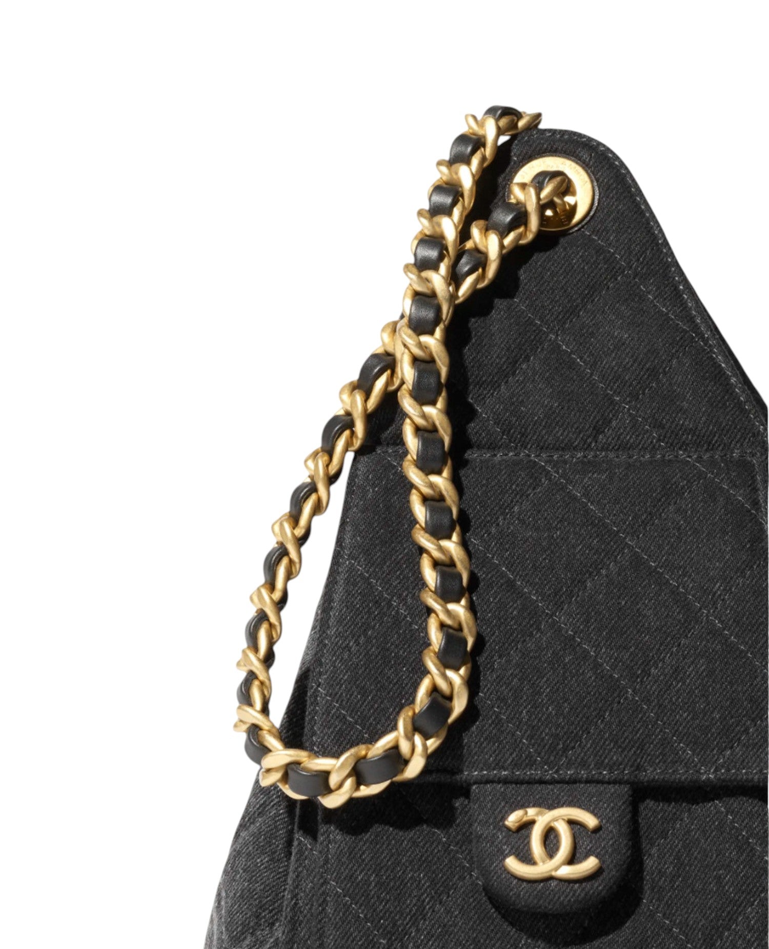 COCO 25 Small Handbag Black Washed Denim