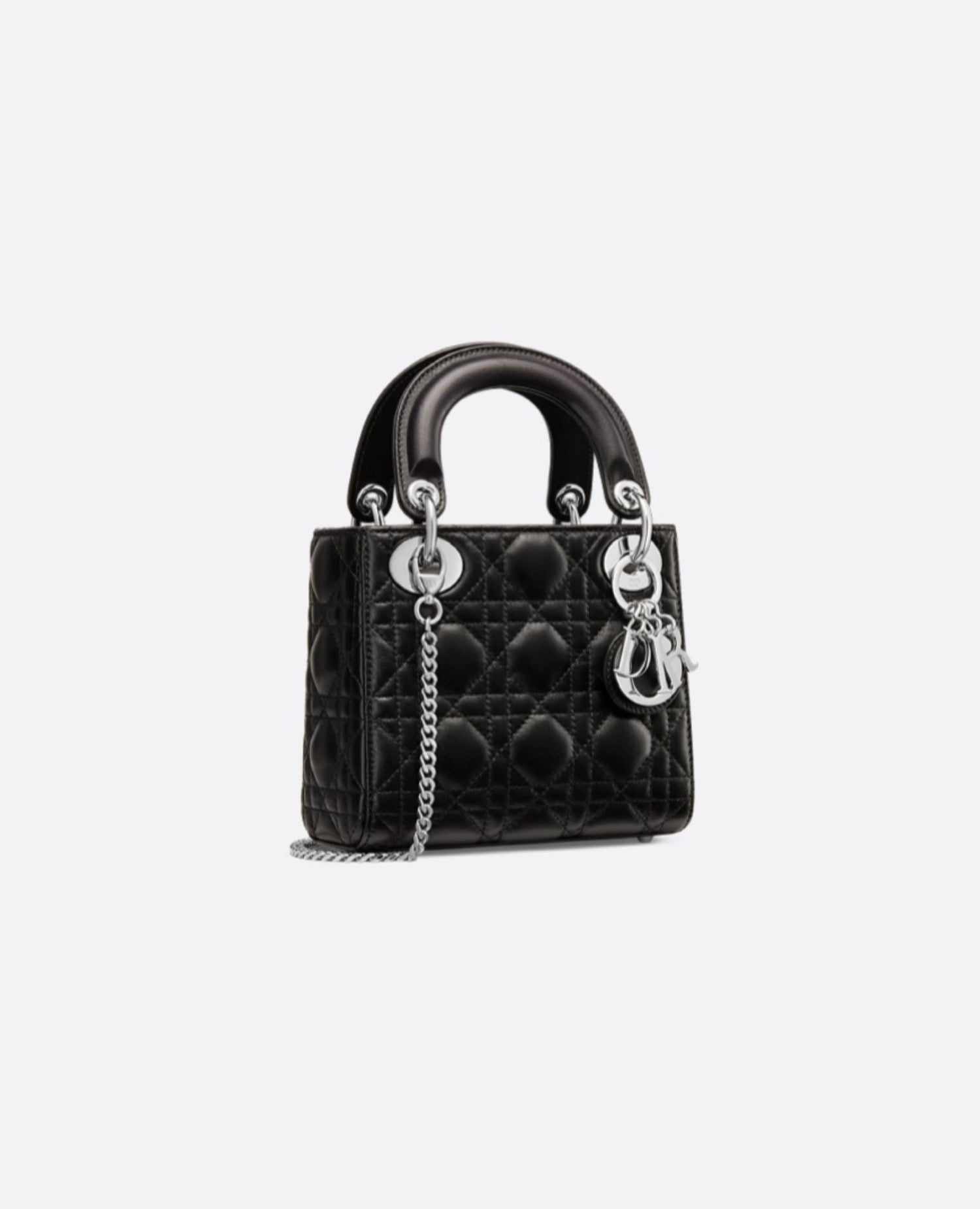 Christian Dior Mini Lady Dior Bag
Black Silver Hardware
