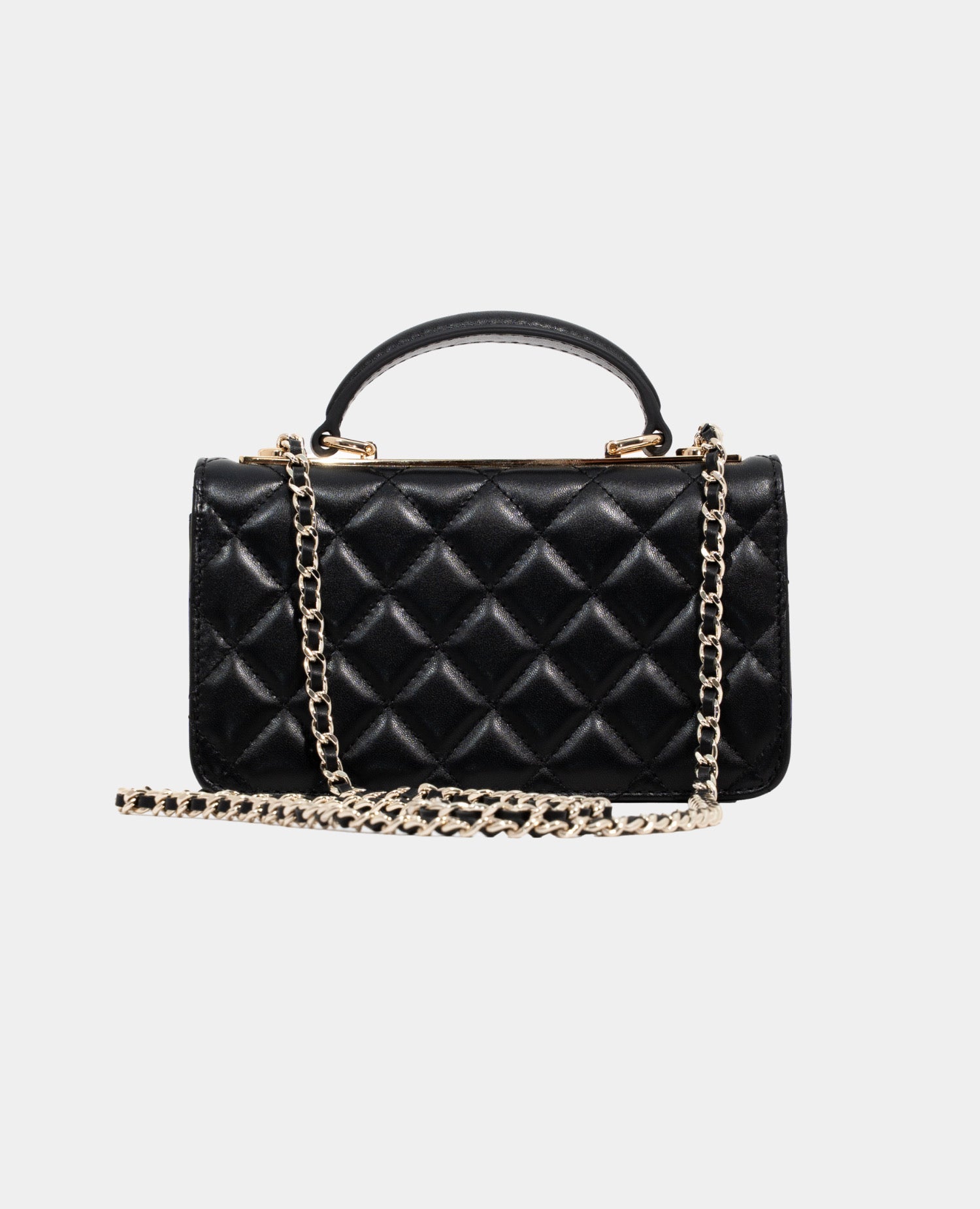 Coco CC Dual Handle Clutch With Chain Black