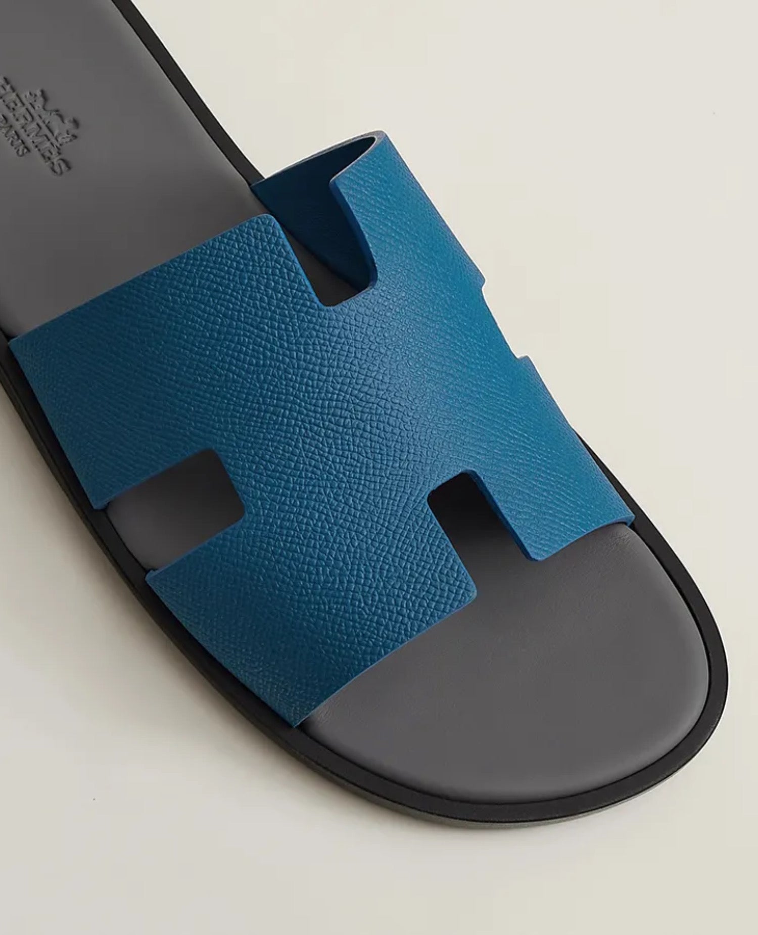 Hermès Izmir Sandal Bleu Bleuet / Gris Osmium