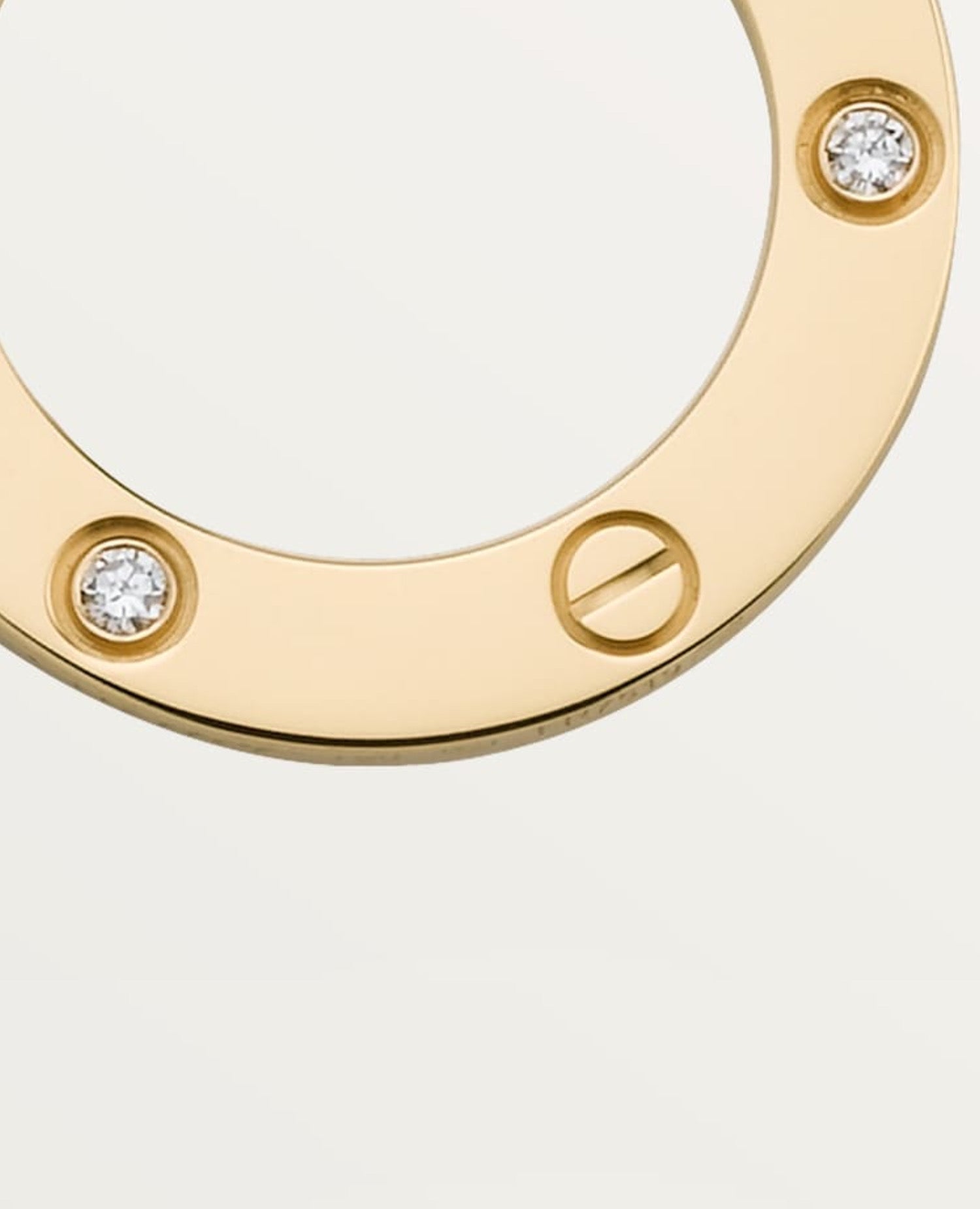 Cartier Love Gold Necklace, 3 Diamonds