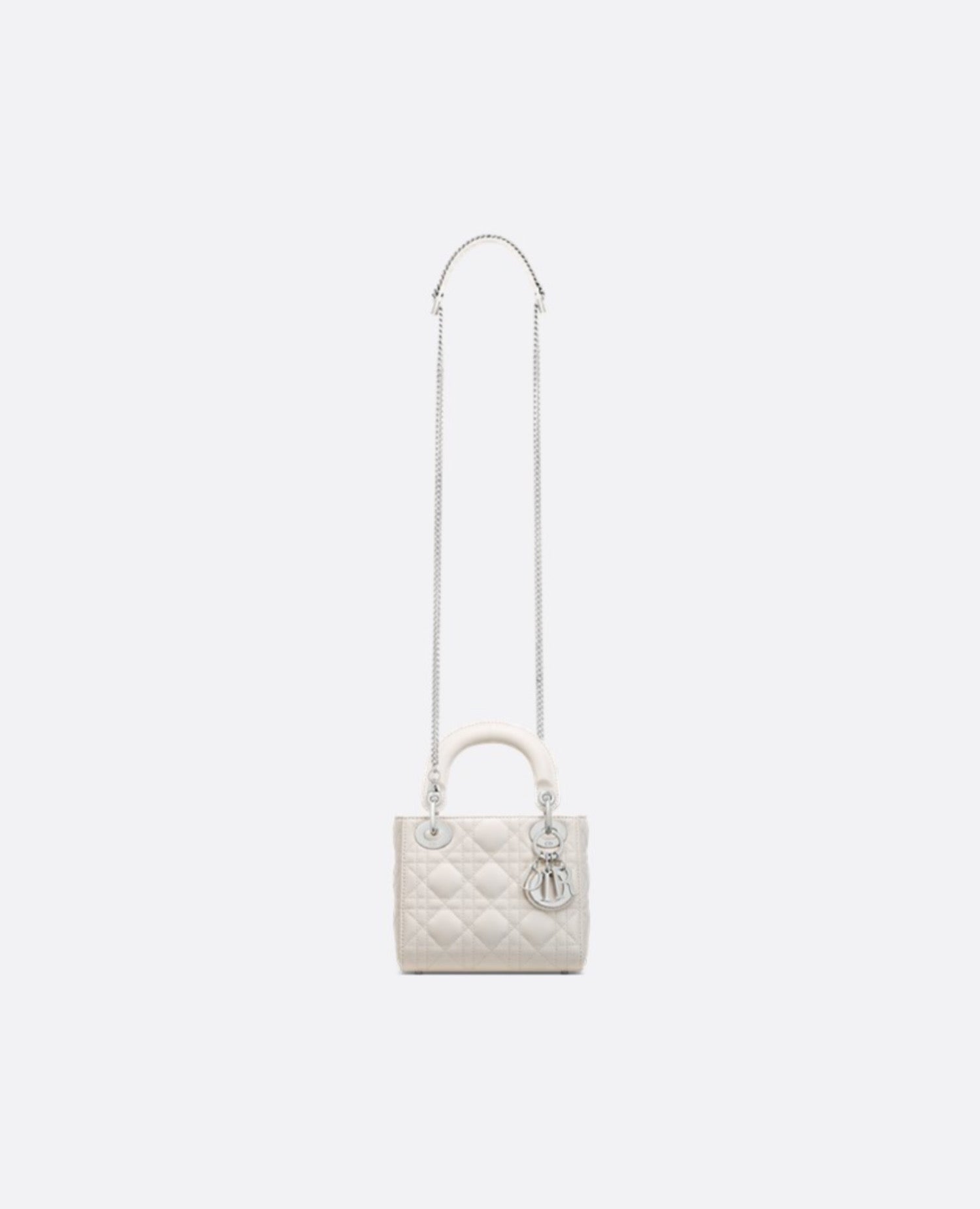 Christian Dior Mini Lady Dior Bag
Latte Silver Hardware