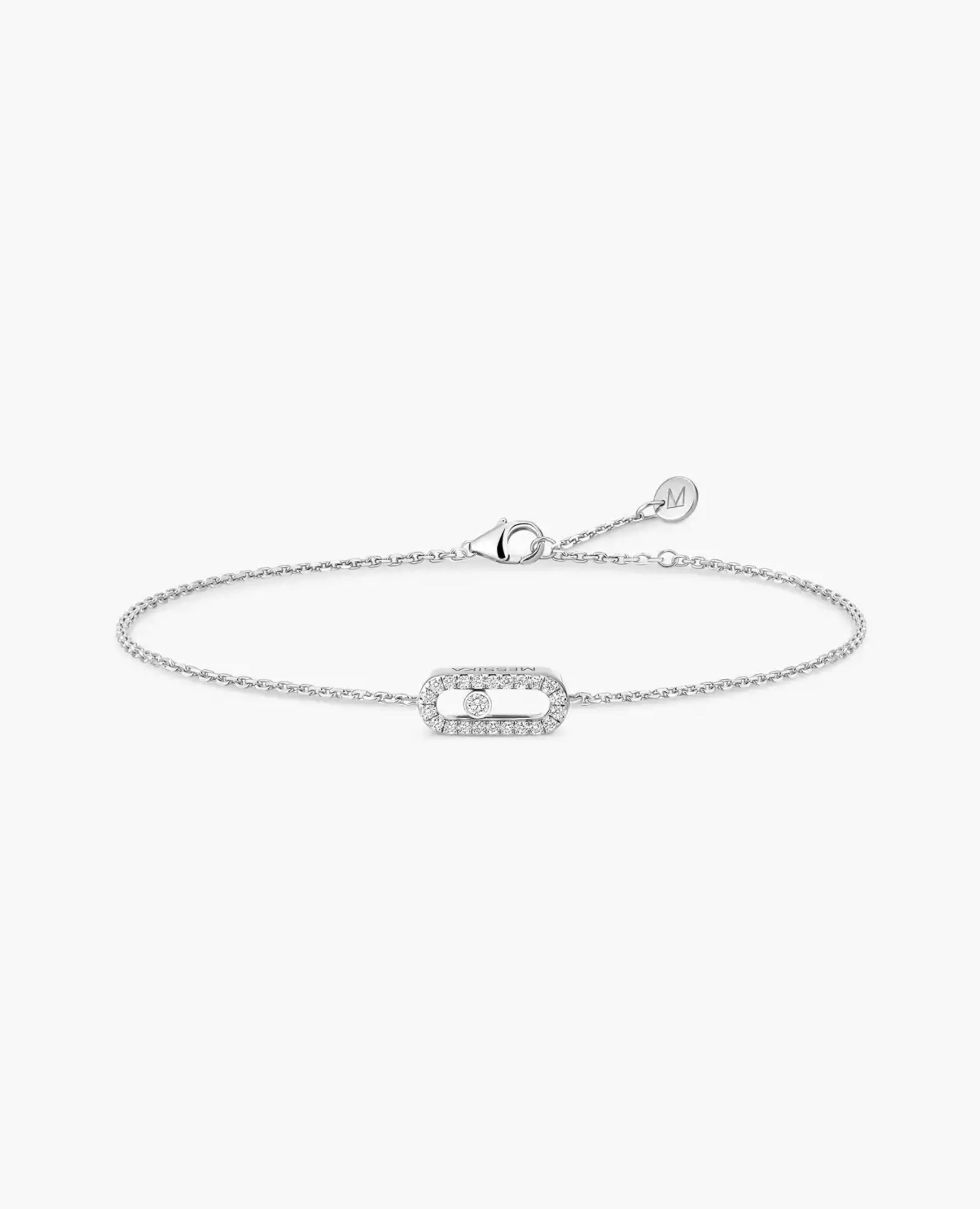 MSK Care(S) Pavé Bracelet Silver