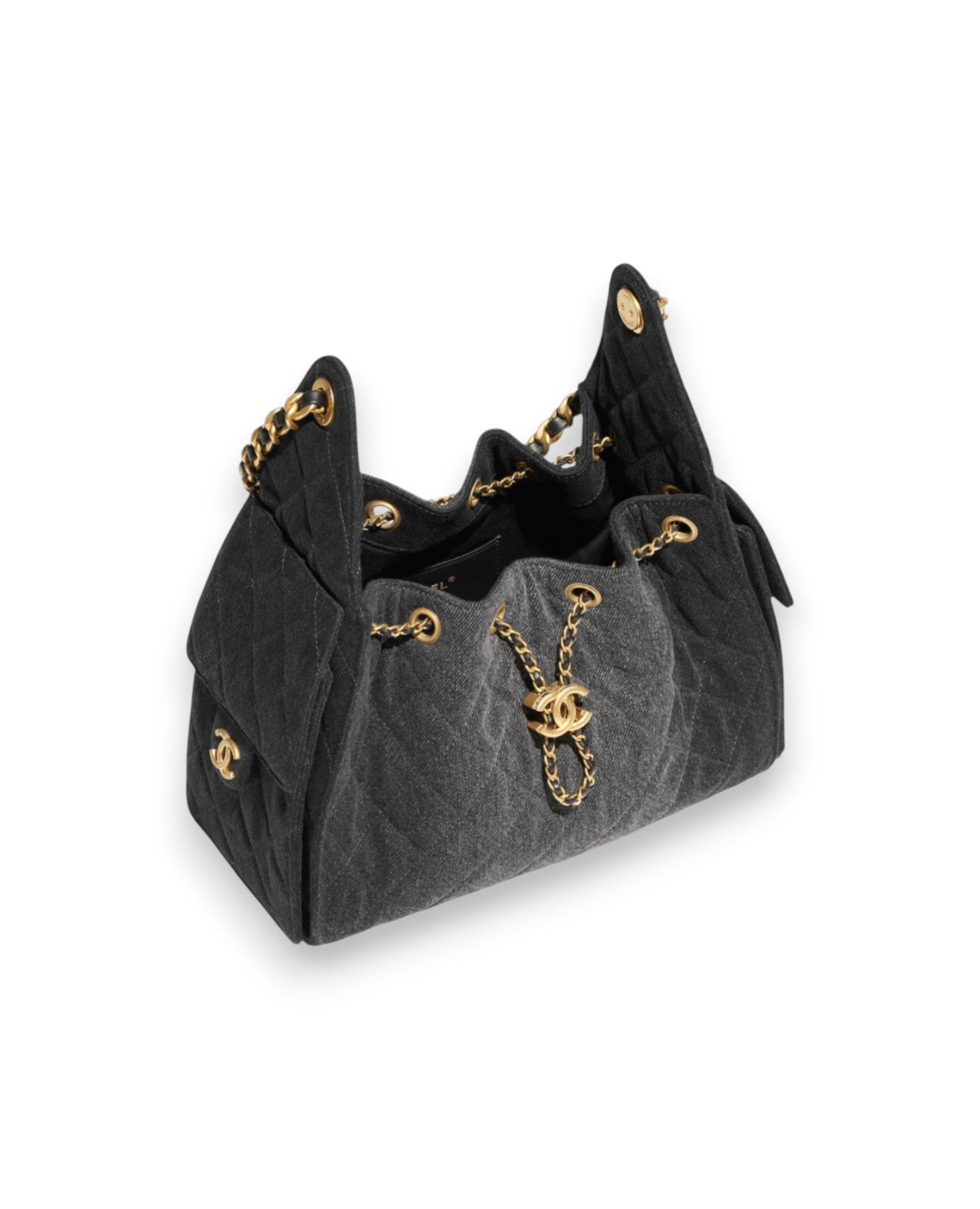 COCO 25 Small Handbag Black Washed Denim