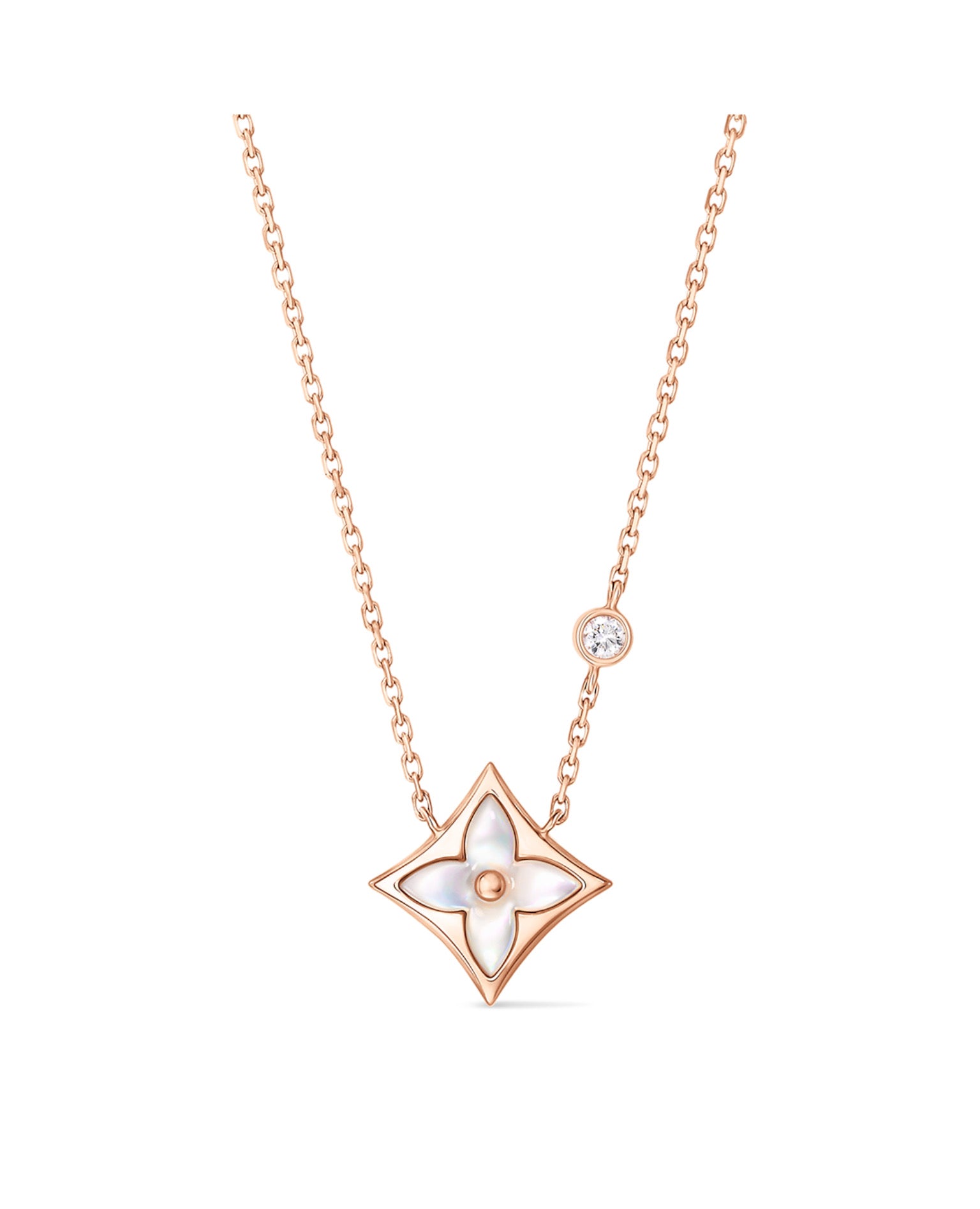 Louis Vuitton Color Blossom BB Star Pendant, Pink Gold, White Mother-Of-Pearl And Diamond