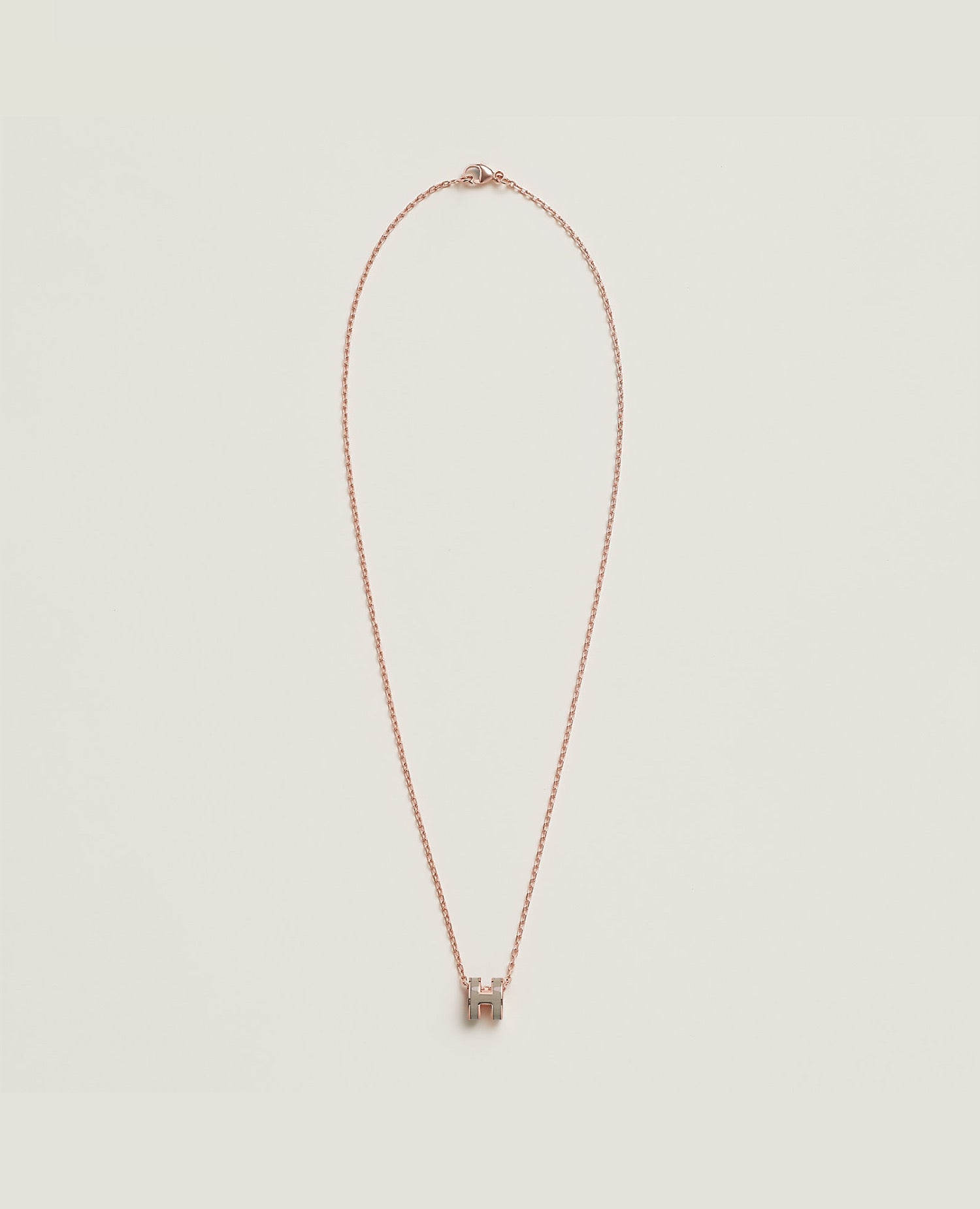 Hermès Mini Pop H Pendant Rose Gold