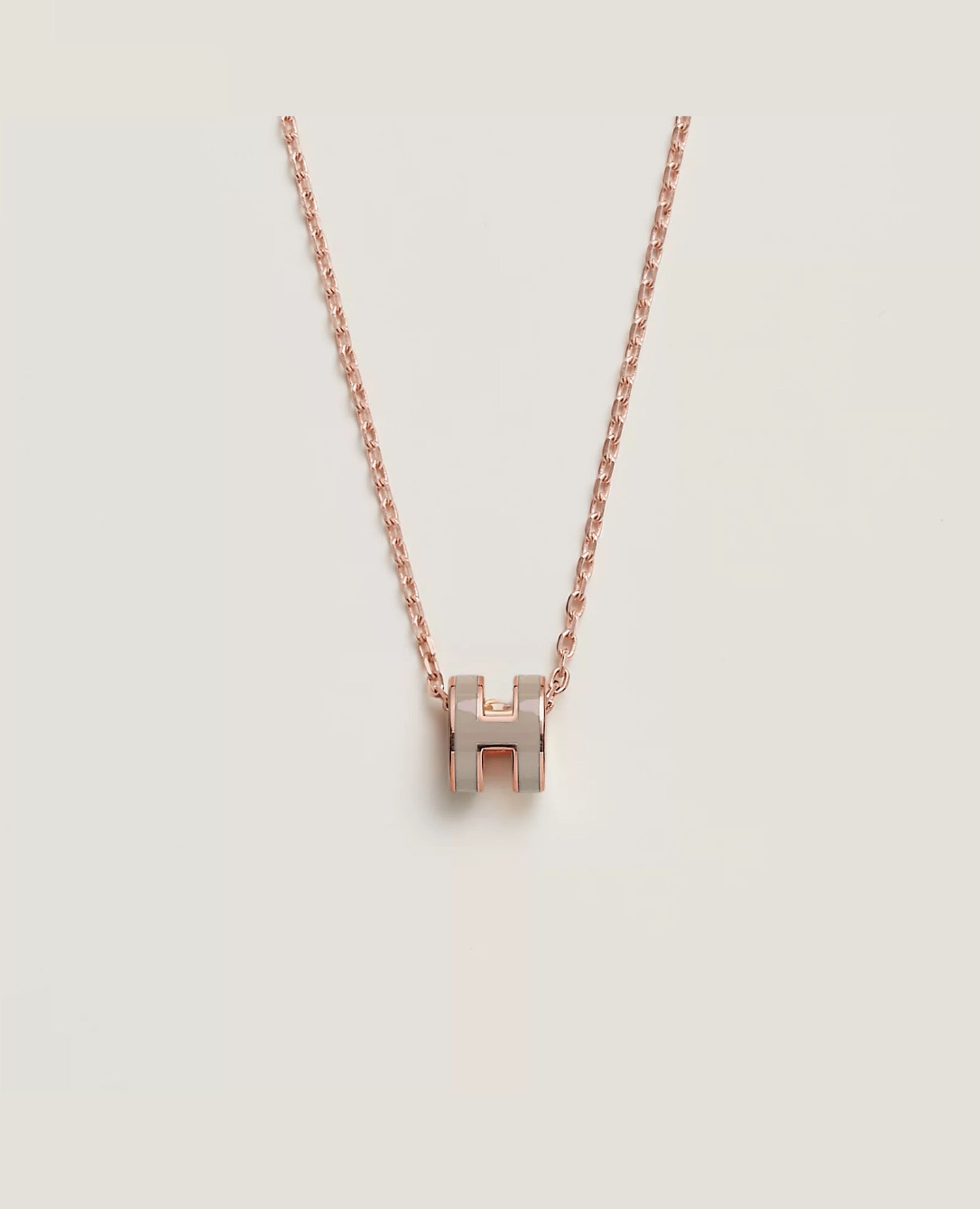 Hermès Mini Pop H Pendant Rose Gold