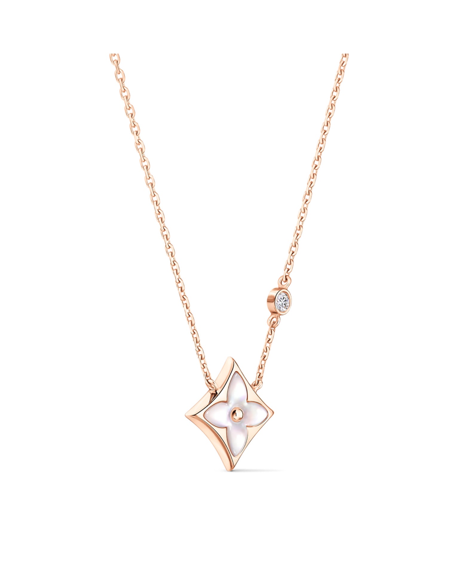 Louis Vuitton Color Blossom BB Star Pendant, Pink Gold, White Mother-Of-Pearl And Diamond