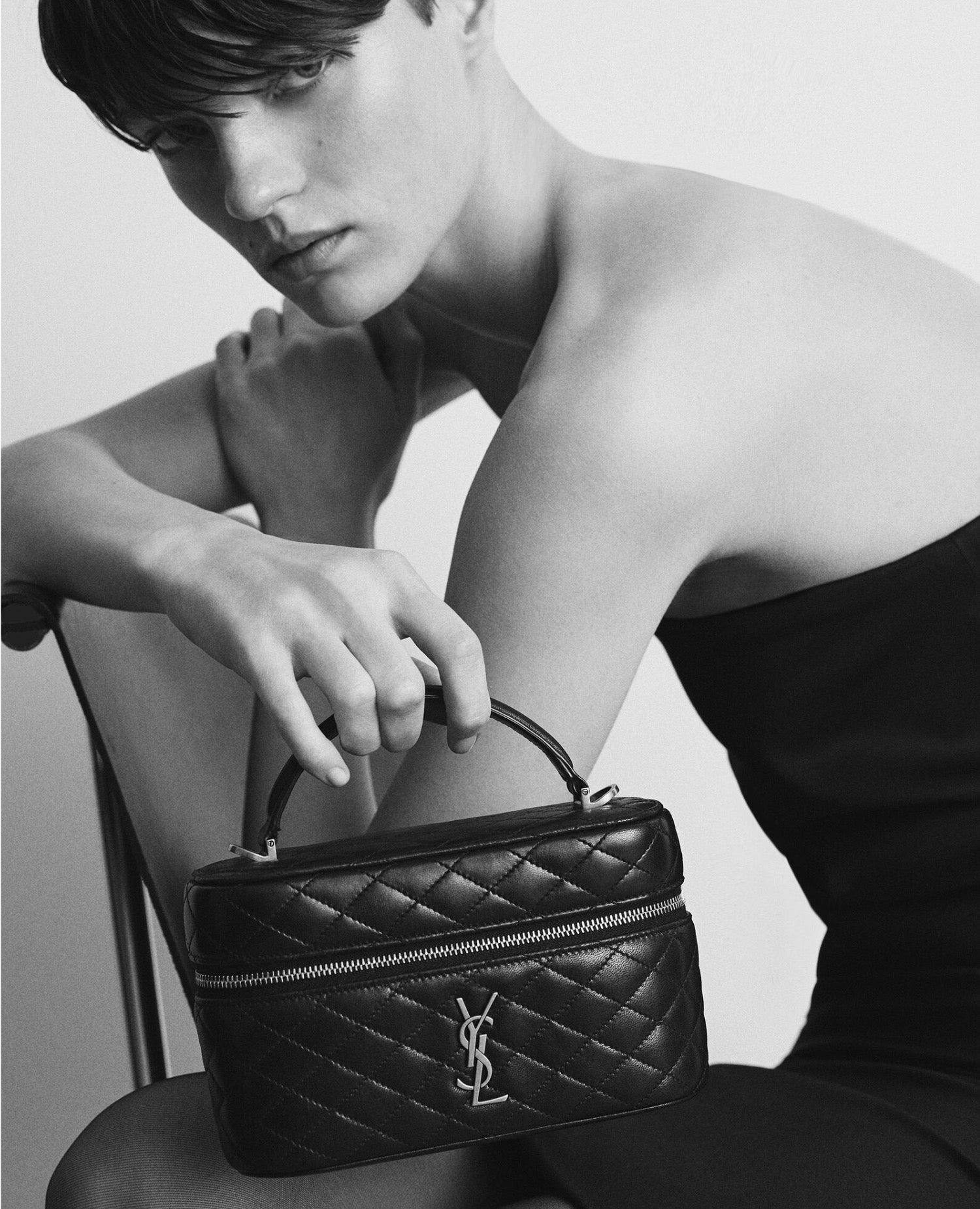 STL Gaby Vanity Bag in lambskin Black