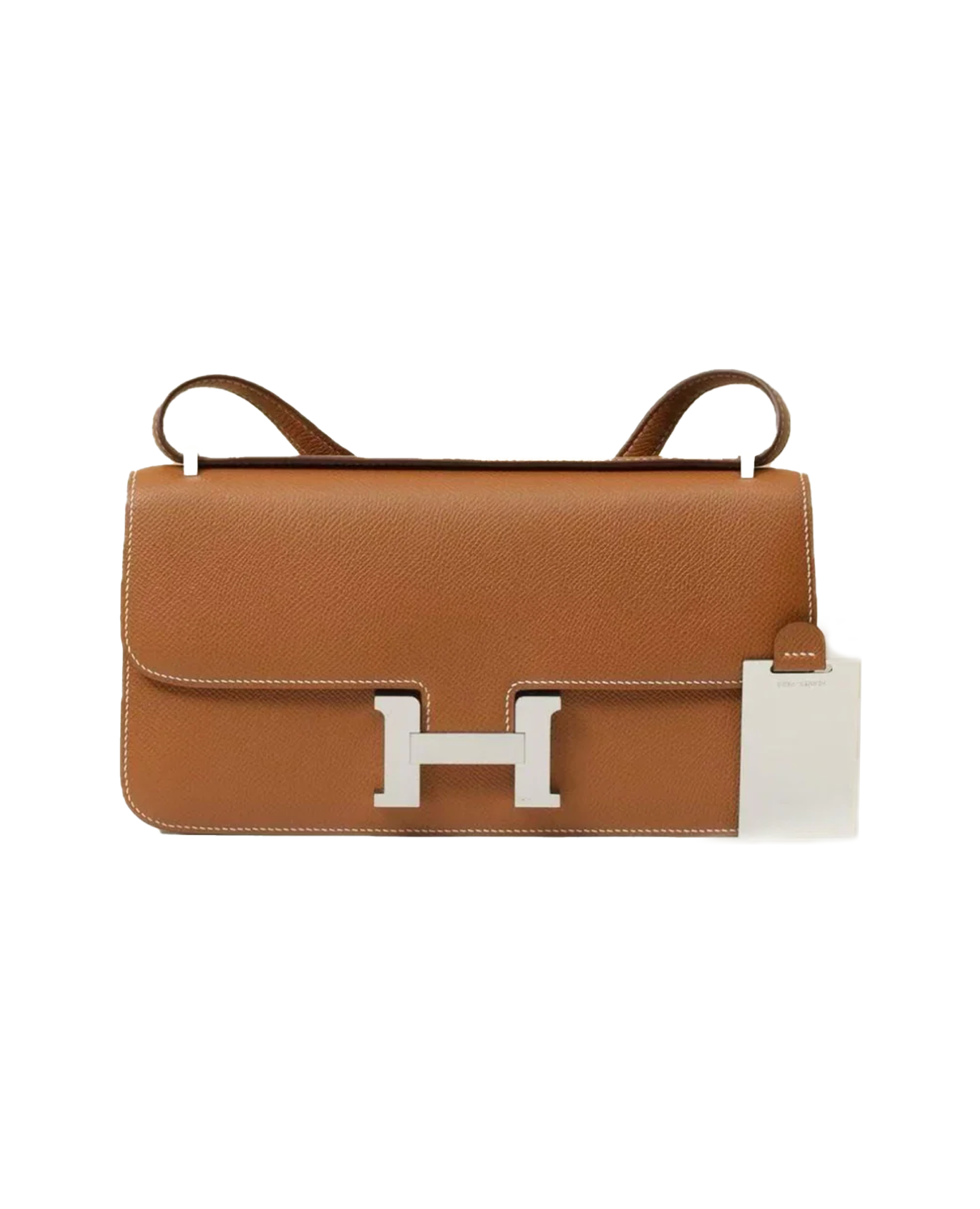 HMS Constance Elan Bag Brown Silver Hardware