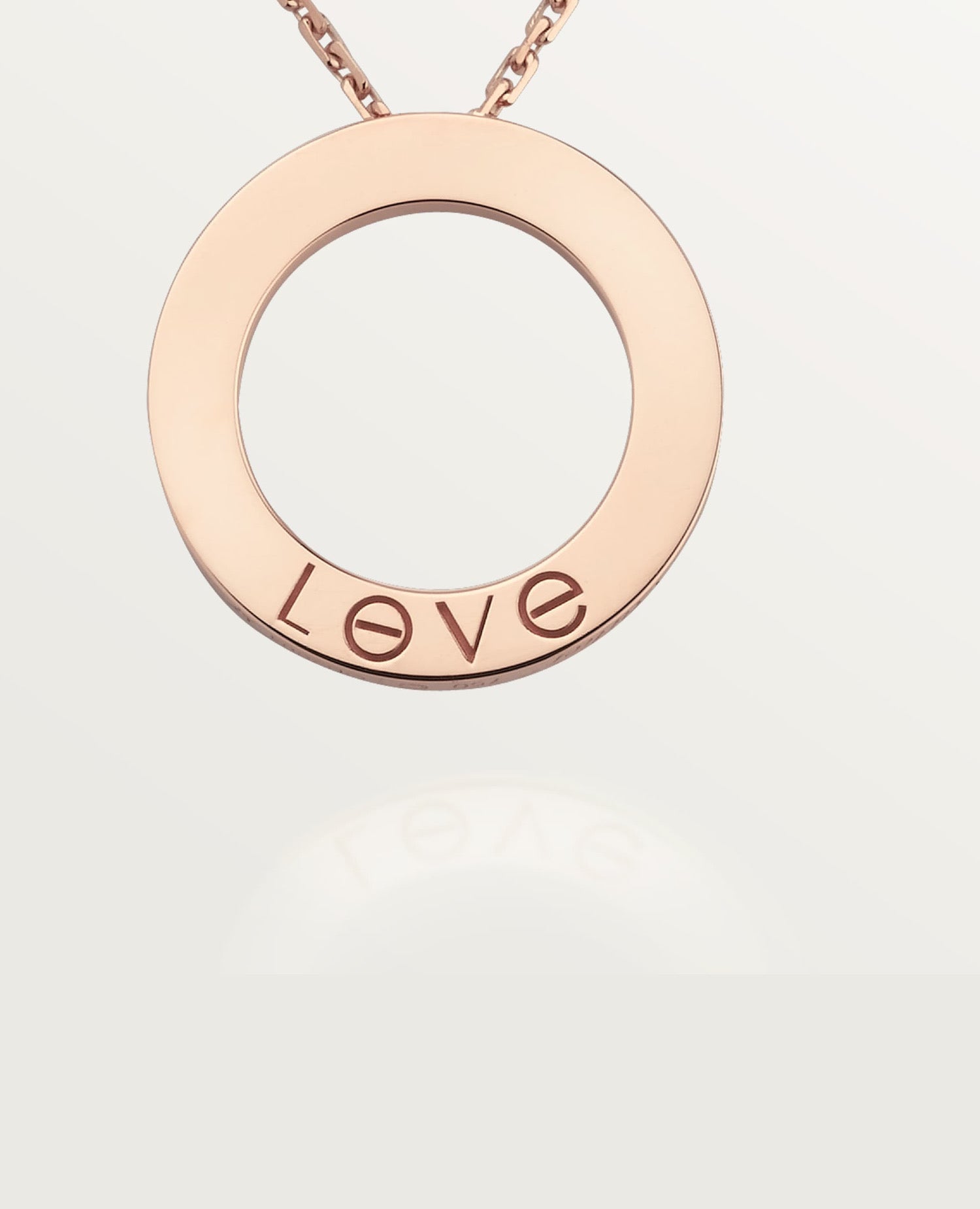 Cartier Love Rose Gold Necklace, 3 Diamonds