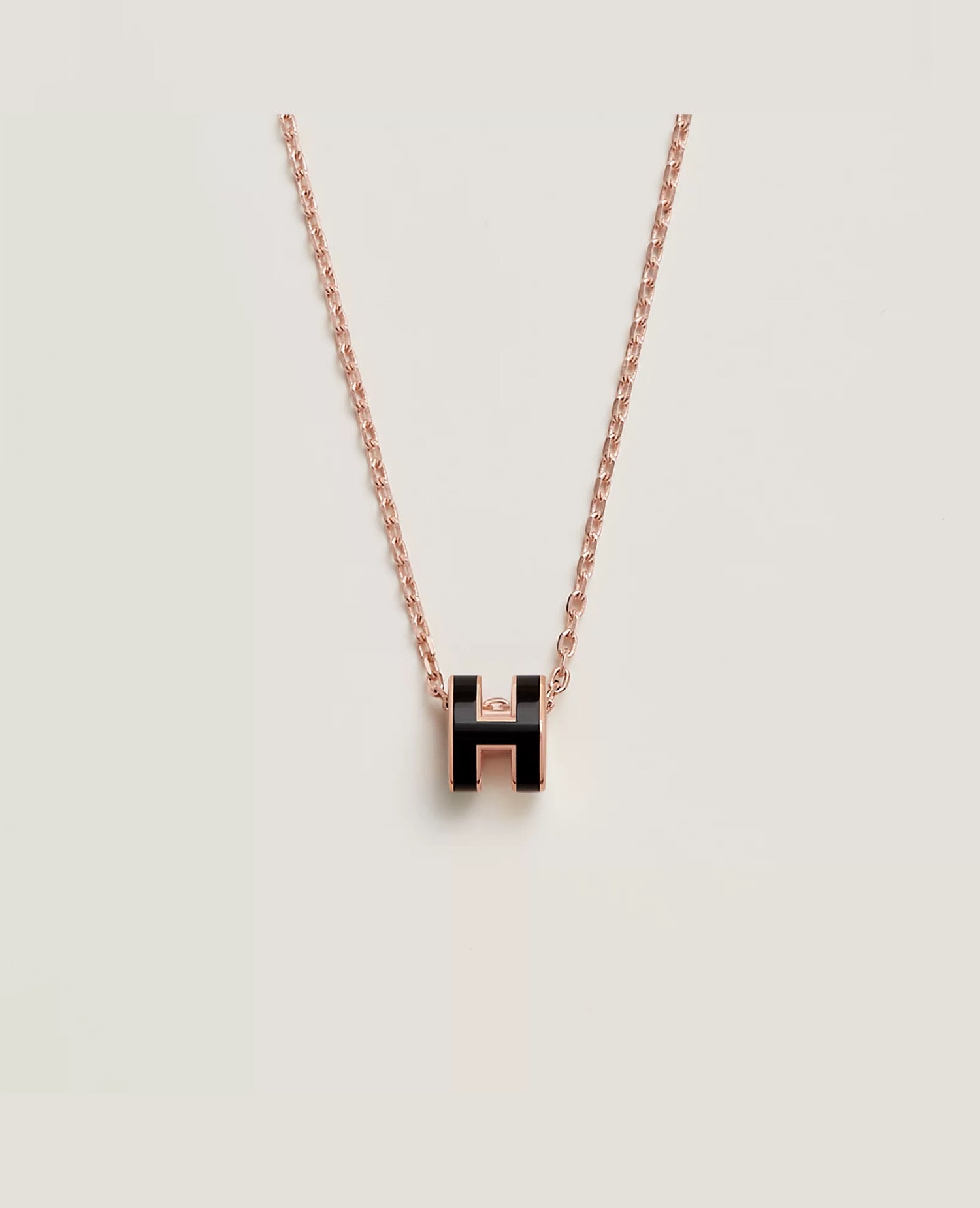 Hermès Mini Pop H Pendant Rose Gold