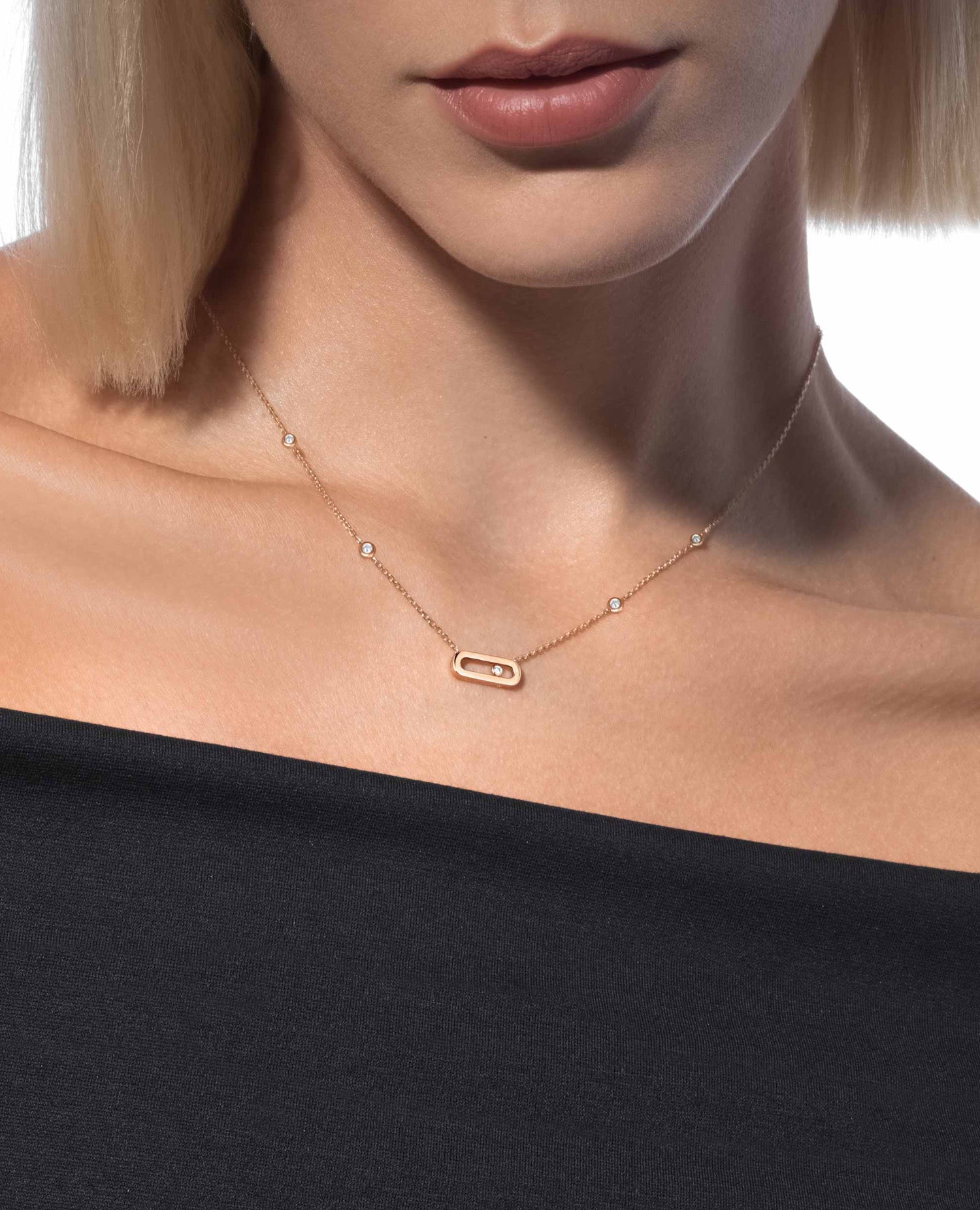 Messika Rose Gold Move Uno Necklace